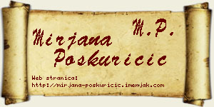Mirjana Poskuričić vizit kartica